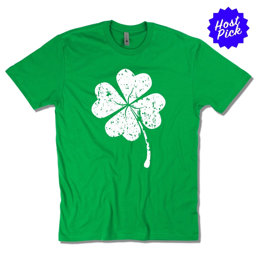 🔥🍀 Four Leaf Clover Lucky Unisex Graphic Tee